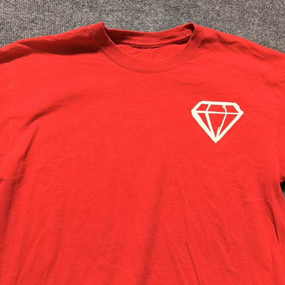 The Holdup Shirt Mens Large Red Long Sleeve Diamond Logo Band Graphic Crewneck - Picture 3 of 10